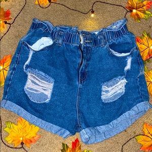 denim bag shorts